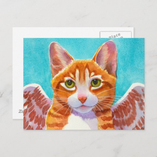 Whiskers, Angel Cat Briefkaart (Voorkant / Achterkant)