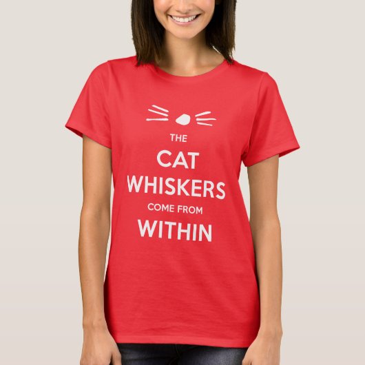 Whiskers binnen kat t-shirt (Voorkant)