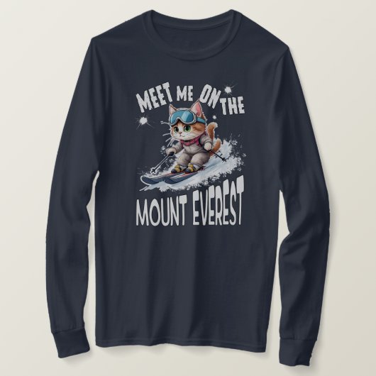 Whiskers, de onverschrokken avonturenkat - Lange m T-shirt (Design voorkant)