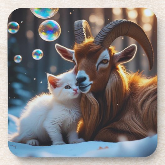 Whiskers en hoeven bier onderzetter (Voorkant)