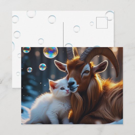 Whiskers en hoeven briefkaart (Voorkant / Achterkant)