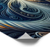 Whiskers en saffier: Een Katten Blauwe-Eyed Gaze Poster (Hoek)