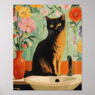 Whiskers en Wildflowers Print | Schattigee eigenzi