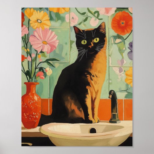 Whiskers en Wildflowers Print | Schattigee eigenzi (Voorkant)