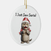 Whiskers en Winter Cheer Cat Ornament (Rechts)