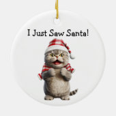 Whiskers en Winter Cheer Cat Ornament (Achterkant)