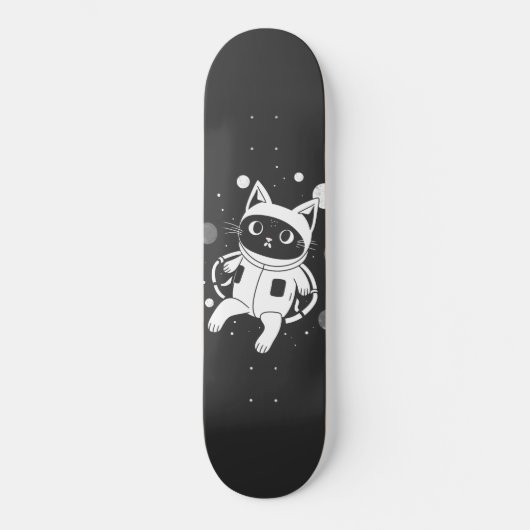 Whiskers in de ruimte persoonlijk skateboard (Voorkant)