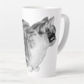 Whiskers in gedachten latte mok (Rechterhoek)