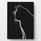 Whiskers in het donker | Cat Whisker Silhouette Fotoplaat (voorkant)