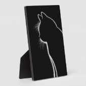 Whiskers in het donker | Cat Whisker Silhouette Fotoplaat (Zijkant)