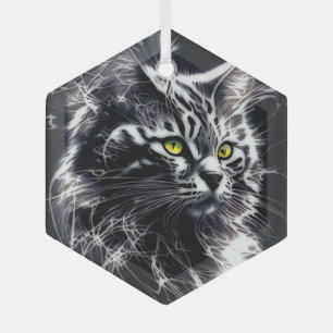 Whiskers in zilveren Ornament