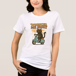 Whiskers Me Away Retro Cat Tri-Blend Shirt