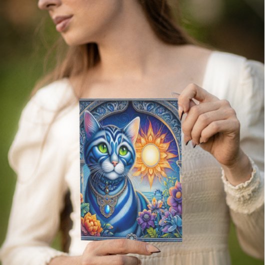 Whiskers of Light: Een kat die in de zon bakt Briefkaart