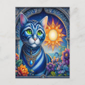 Whiskers of Light: Een kat die in de zon bakt Briefkaart (Voorkant)