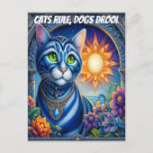 Whiskers of Light: Een kat die in de zon bakt Briefkaart (Voorkant)