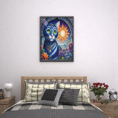 Whiskers of Light: Een kat die in de zon bakt Poster