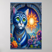 Whiskers of Light: Een kat die in de zon bakt Poster (Voorkant)
