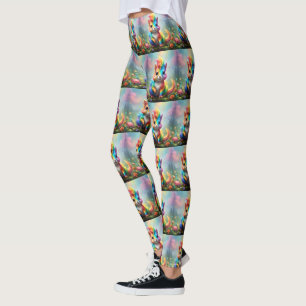 Whiskers of Wonder: de regenboog eenhoorn eekhoorn Leggings