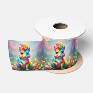Whiskers of Wonder: de regenboog eenhoorn eekhoorn Satijnen Lint