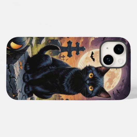 Whiskers van het Heksenuur - Black Cat Case-Mate iPhone Case (Achterkant (horizontaal))