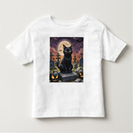 Whiskers van het Heksenuur - Black Cat Kinder Shirts