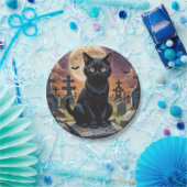 Whiskers van het Heksenuur - Black Cat Papieren Bordje (Feest)