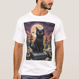 Whiskers van het Heksenuur - Black Cat T-shirt