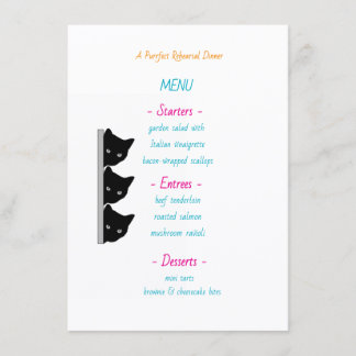 Whiskers & Vows | Black Cat Proefhuwelijksdiner Me Menu