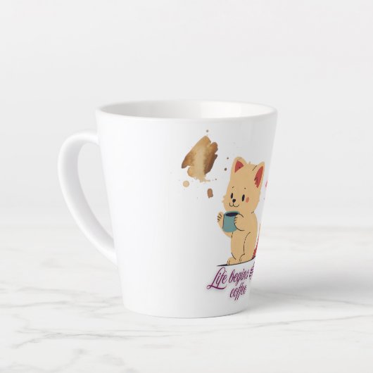 Whiskers & Warmth Coffee Mug Latte Mok (Linkerhoek)