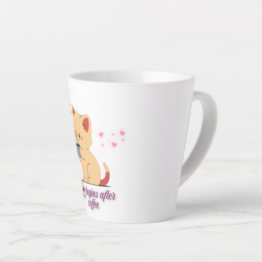 Whiskers & Warmth Coffee Mug Latte Mok (Rechterhoek)