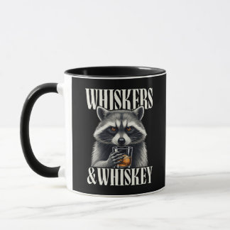 Whiskers & Whiskey Raccoon Funny Trash Raccoon Mok