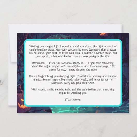 Whiskers & Witches: De Kaart van de rioolsoirée (Achterkant)