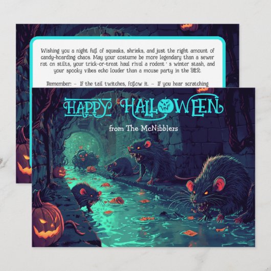 Whiskers & Witches: De Kaart van de rioolsoirée (Voorkant / Achterkant)