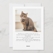 Whiskers & Wonder Cat Foto Witte Kerst Feestdagenkaart (Achterkant)