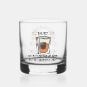 "Whiskey" Aangepaste Monogram Whisky Glas (Voorkant)