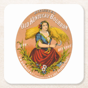 Whiskey Adverteren label, rond 1860. Kartonnen Onderzetters