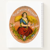Whiskey Adverteren label, rond 1860. Notitieboek (Achterkant)