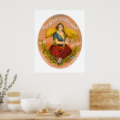 Whiskey Adverteren label, rond 1860. Poster (Keuken)