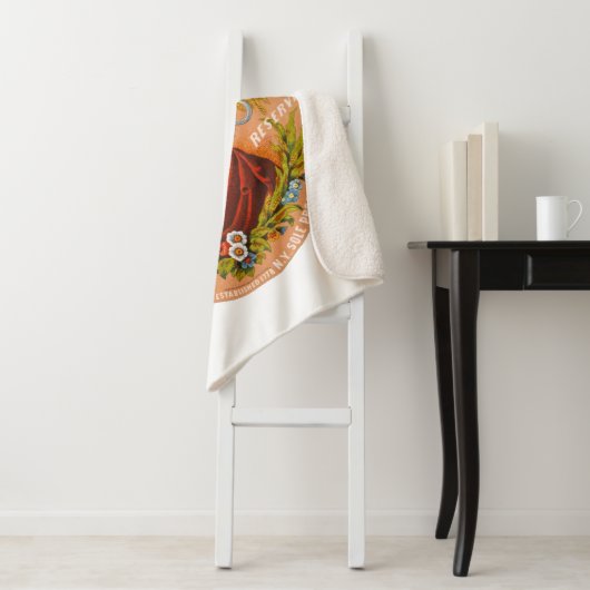 Whiskey Adverteren label, rond 1860. Sherpa Deken (In situ)