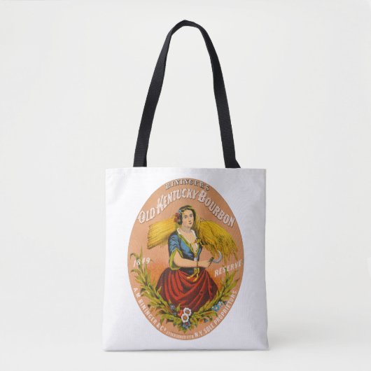 Whiskey Adverteren label, rond 1860. Tote Bag (Voorkant)