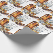 Whiskey and Cigar Men’s Birthday Party Cadeaupapier (Hoek)