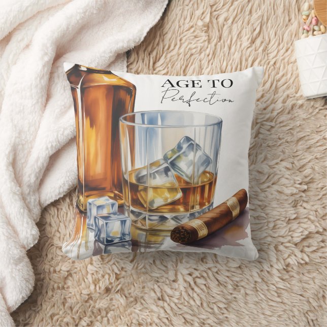 Whiskey and Cigar Men’s Birthday Party Kussen (Deken)