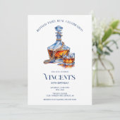 Whiskey and Gold Cuban Links Mens Birthday Kaart (Staand voorkant)