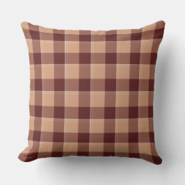 Whiskey and Livid Brown Plaid Kussen