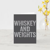 Whiskey And Weights No Carbs Funny Gym Slogan  Kaart (Gele Bloem)