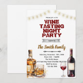 Whiskey and Wine party invitation  Kaart (Voorkant / Achterkant)