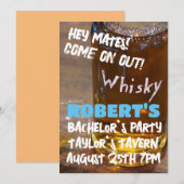 WHISKEY BACHELOR PARTY AANGENAAKDE UITNODIGINGEN (Voorkant / Achterkant)