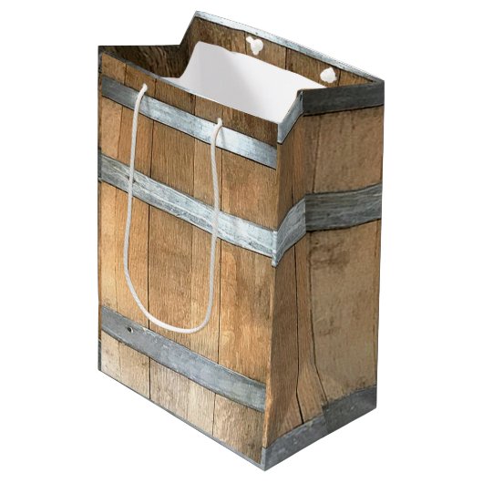 Whiskey Barrel Medium Cadeauzakje (Voorkant Gekanteld)
