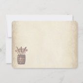 Whiskey Barrel of Wheat Rustic Wedding Invitations Kaart (Achterkant)