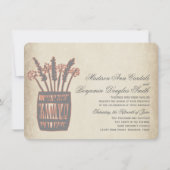 Whiskey Barrel of Wheat Rustic Wedding Invitations Kaart (Voorkant)